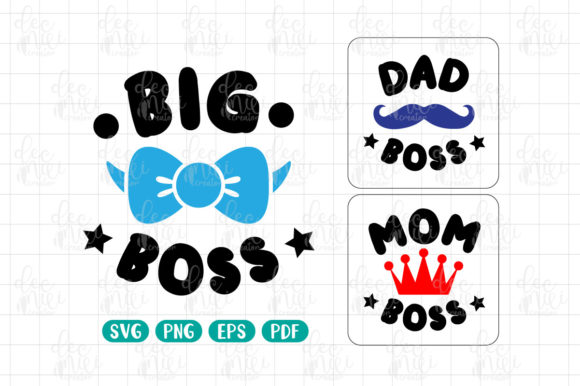 Boss Family Graphics for Crafts Branding