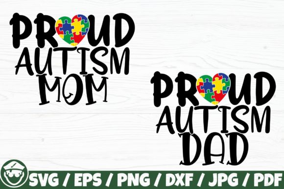 Proud Autism Mom Dad Graphics for Crafts