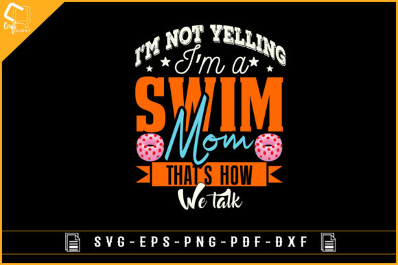 Swim Mom Graphics for Crafts and Blogs