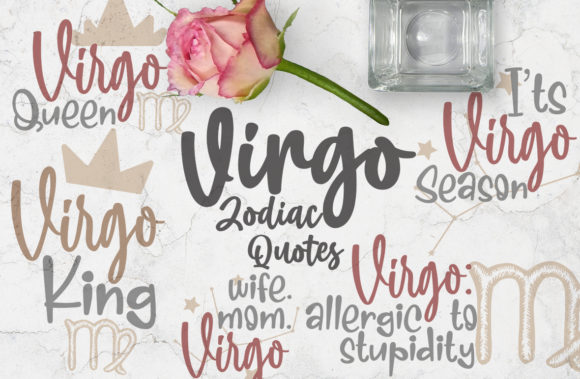 Virgo Zodiac Quotes Graphics for Crafts