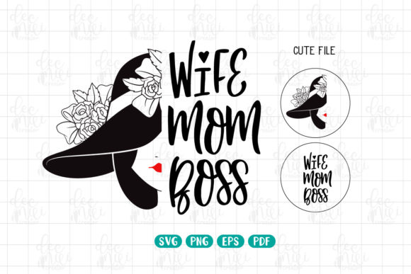 Wife, Mom, Boss Graphics for Crafts